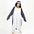 halpa Kigurumi-pyjamat-Aikuisten Kigurumi-pyjama Yöasut Pingviini Hahmo Pyjamahaalarit Hauska puku Flanelli Cosplay varten Miehet ja naiset Karnevaali Eläinten yöpuvut Sarjakuva