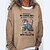 cheap Hoodies &amp; Sweatshirts-Women&#039;s Sweatshirt Pullover Basic Black Blue Brown Cat Street Long Sleeve Round Neck S M L XL 2XL 3XL