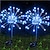 abordables Éclairages pour allées-Lampes solaires de jardin feux d&#039;artifice lampes solaires extérieures étanches avec 8 modes d&#039;éclairage pour jardin patio cour parterre de fleurs 90/120/150/180/200 perles led 4 pièces 2 pièces 1 pc