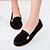 abordables Chaussures sans lacet et mocassins femme-Femme Slip-Ons Chaussures de confort Extérieur du quotidien Talon Plat Bout rond basique Casual Marche Cuir Nubuck Mocassins Couleur Pleine Noir Jaune Vert