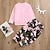 cheap Sets-Toddler Girls&#039; Camo Clothing Set Set Long Sleeve Active School 3-7 Years Winter Pink / Fall