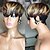 baratos Perucas capless de cabelo natural-# tf4/27 cor destaque perucas de cabelo humano curto corte bob com franja natural para mulheres perucas brasileiras retas feitas à máquina perucas naturais