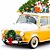 cheap Car Body Decoration &amp; Protection-Christmas Car Wreath Decorative LED Lighted Car Wreath Red Bow Berries Wreath Artificial Leaves Car Wreath for Truck SUV Mounting Equipment Holiday Festival Decoration