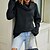 cheap Sweaters-Women&#039;s Pullover Sweater jumper Jumper Chunky Knit Knitted Tunic Turtleneck Solid Color Daily Casual Winter Fall Gray Black S M L / Long Sleeve / Loose Fit