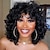 お買い得  最高品質ウィッグ-黒人女性のためのショートカーリーウィッグソフトブラックビッグカーリーウィッグ前髪アフロキンキーカール耐熱ナチュラルルック合成かつらアフリカ系アメリカ人女性用