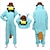 halpa Kigurumi-pyjamat-Aikuisten Kigurumi-pyjama Yöasut Ankka Hahmo Pyjamahaalarit Flanelli Cosplay varten Miehet ja naiset Karnevaali Eläinten yöpuvut Sarjakuva