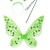 tanie Sukienki-Dziecięcy dziewczęcy dzwoneczek kostium sukienka motyl impreza sukienka wydajność impreza zielony asymetryczny kostium z krótkim rękawem słodkie sukienki wiosna lato regularny krój 3-10 lat