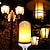 billige LED-globepærer-3 stk led flamme lanterne dekorationer e27 4 modes 96 lysdioder dynamisk flamme blåt lys kreativ majspære flammesimuleringseffekt natlys