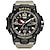お買い得  デジタル腕時計-smael 男性スポーツ腕時計デュアルディスプレイアナログデジタル LED 電子クォーツ腕時計防水水泳軍事時計
