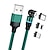 abordables Cables para móviles-Cable de carga múltiple 0,5m (1.5ft) 3,3 pies 6.6 pies USB A a Lightning / micro / USB C 2.4 A Cable de Carga Carga rápida nailon trenzado 3 en 1 Magnética Para Samsung Xiaomi Huawei Accesorio para
