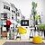 cheap Architecture &amp; City Wallpaper-3D Coffee Shop Mural Wallpaper Wall Sticker Covering Print Peel and Stick Removable PVC / Vinyl Material Self Adhesive / Adhesive Required Wall Decor Wall Mural for Living Room Bedroom