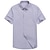 cheap Men&#039;s Dress Shirts-Men&#039;s Dress Shirt Blue Light Blue Gray Short Sleeve Plaid / Striped / Chevron / Round Turndown Summer Spring Wedding Clothing Apparel
