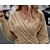 cheap Sweaters-Women&#039;s Pullover Sweater Jumper Crochet Knit Knitted Cropped V Neck Pure Color Daily Holiday Stylish Casual Winter Fall Khaki S M L