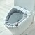 abordables couvercle de toilette et couvercles de réservoir-Coussinets de couverture de siège de toilette doux plus épais, plus chauds, extensibles, lavables, en tissu, convient à tous les sièges de toilette ovales