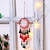 ieftine Prinzător de Vise-prins de vis de Crăciun cârlig cu pene floare verde de crăciun roșu clopoțel de vânt cadou ornament pandantiv agățat pe perete decor de grădină h: 19 cm/7,48 inch