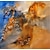 levne Abstraktní malby-ruční olejomalba plátno umělecký dekor abstraktní barevná horská malba originální krajinomalba pro domácí dekoraci s nataženým rámem/bez vnitřního rámu malba