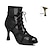 ieftine Cizme de Dans-Pentru femei Cizme Dans Pantofi Tango Profesional Dantelat Stilat Dantelă Fermoar Adulți Negru