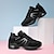 cheap Dance Sneakers-Women&#039;s Dance Sneakers Line Dance Dance Shoes Practice Breaking HipHop Dancesport Shoes Sneaker Flat Heel Round Toe Lace-up Teenager Adults&#039; Black / Silver Black / Red
