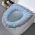 cheap Toilet Lid &amp; Tank Covers-Soft Toilet Seat Cover Pads Thicker Warmer Stretchable Washable Cloth Toilet Fits All Oval Toilet Seats