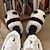 ieftine Flip-Flops de Damă-Pentru femei Papuci Pantofi Fuzzy Încălțăminte de interior Papuci Calzi Casă Bloc Culoare Iarnă Toc Drept Vârf Închis Dulce Imitație Blană Loafer Alb