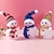 abordables Figurines de collection-led multicolore bonhomme de neige lumineux ornements pendentif de noël lampe en cristal de noël veilleuse joyeux noël cadeau noel marchandises