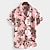 preiswerte Hawaiihemden mit Revers für Herren-Leaves Herren Resort Hawaiian 3D Printed Shirt Button Up Kurzarm Sommer Strand Aloha Shirt Urlaub Täglich Tragen S bis 3XL