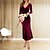 preiswerte Partykleider entwerfen-Damen Cocktailpartykleid Hochzeitsgastkleid Samtkleid Grün Langes Kleid Maxikleid Grün Lila Wein Schwarz Langarm Reine Farbe Winter Herbst V-Ausschnitt Elegant Sexy Reifes Herbstkleid Winterkleid