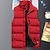 cheap Men&#039;s Vest-Men&#039;s Winter Coat Winter Jacket Puffer Vest Gilet Quilted Vest Cardigan Sports &amp; Outdoor Polyester Warm Black Red Blue Green Vest