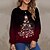 cheap Hoodies &amp; Sweatshirts-Women&#039;s Sweatshirt Pullover Streetwear Green Blue Purple Graphic Christmas Long Sleeve Round Neck S M L XL 2XL 3XL