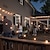 ieftine Fâșii LED-Glob solar șir de lumină led g50 bec ip65 impermeabil ghirlandă de lumină de grădină pentru exterior potrivită pentru acasă iluminat de vacanță de grădină interioară