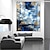 levne Abstraktní malby-ruční olejomalba plátno nástěnné umění dekorativní abstraktní malba nožem na šířku modrá pro domácí dekoraci válcovaný bezrámový nenatažený obraz