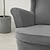 abordables Fauteuils à oreilles-stretch wingback chair cover wing chair slipcovers with seat cushion cover spandex velvet wingback chair cover for ikea strandmon chair