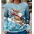 cheap Sweatshirts-Women&#039;s Sweatshirt Pullover Streetwear Blue Graphic Christmas Round Neck Long Sleeve S M L XL 2XL 3XL