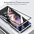 voordelige Samsung-hoesje-telefoon hoesje Voor Samsung Galaxy Z Fold 5 Z Fold 4 Z Fold 3 Z Fold 2 Magnetische adsorptiekoffer Omdraaien Spiegel Transparant Transparant Gehard glas Metaal