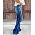 cheap Jeans-Women&#039;s Jeans Distressed Jeans Denim Blue Fashion Casual Lounge High Waist Side Pockets Baggy Work Street Full Length Micro-elastic Plain Comfort S M L XL 2XL