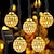 baratos Mangueiras de LED-Luzes solares marroquinas led globo luzes de fadas ao ar livre à prova d&#039;água 8 modos de iluminação ip65 luz de bola à prova d&#039; água festa de casamento de natal jardim decoração do feriado