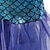 levne Šaty-Děti Dívčí Šaty Mořská panna Bez rukávů Výkon Kostým Bavlna Úpletové šaty Léto Jaro 3-6 let Vodní modrá Fialová