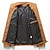cheap Men&#039;s Jackets &amp; Coats-Men&#039;s Brown Suede Jacket Outdoor Daily Wear Durable Casual / Daily Pocket Fall Winter Solid / Plain Color Comfort Leisure Stand Collar Black Coffee Gray Jacket
