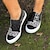 cheap Women&#039;s Sneakers-Women&#039;s Canvas Shoes Animal Print Plus Size Slip-on Sneakers Outdoor Office Work Color Block Jeans Summer Flat Heel Round Toe Sporty Casual Walking Canvas Loafer Black khaki Gray