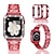 billiga Apple Watch-band-[1+2Pack] Smyckesarmband Kompatibel med Apple Watch klockband 38mm 40mm 41mm 42mm 44mm 45mm 49mm med Case Bling Diamond Strass Ersättningsurband för iwatch Series Ultra 8 7 6 5 4 3 2 1 SE