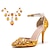 Χαμηλού Κόστους Παπούτσια Γάμου-Γυναικεία Γαμήλια παπούτσια Γόβες Κρίσταλ Σανδάλια Νυφικά Παπούτσια Φούντα Τακούνι Στιλέτο Μυτερή Μύτη Κομψό PU Πόρπη Ασημί Ανοικτό Κίτρινο Κίτρινο