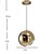 cheap Globe Design-LED Pendant Light Metal Ball Design 12cm 1-Light Mini Pendant Light Adjustable LED Metal Mini Electroplated Island Lights Modern Contemporary Style Kitchen Dining 110-240V