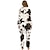 halpa Kigurumi-pyjamat-Aikuisten Kigurumi-pyjama Yöasut lehmät Hahmo Pyjamahaalarit Flanelli Cosplay varten Miehet ja naiset Joulu Eläinten yöpuvut Sarjakuva