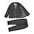 cheap Sets-Kids Boys Suit &amp; Blazer Clothing Set 3 Pieces Long Sleeve Gray Purple Navy Blue Plaid Cotton Party Anniversary Street Formal Cool Regular 3-10 Years / Fall / Spring
