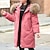 economico Giacche e cappotti per bambine-Bambino Da ragazza Piume Manica lunga Rosa Rosso Nero Tinta unica Autunno Inverno Adorabile Scuola 4-12 anni