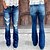 voordelige damesjeans-dames jeans met lage taille bootcut versleten denim over de volledige lengte zijzakken wijd micro-elastisch hoge taille mode casual werk straatblauw s m herfst&amp;amp; winter