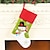 cheap Dog Clothes-2022 Christmas Socks Gift Bag Linen Santa Claus Embroidery Christmas Socks Christmas Gifts Christmas Pendant