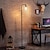 cheap Table&amp;Floor Lamp-LED Floor Lamp with Suspended Bubble Glass Shade and Unique LED Bulbs Suitable for Bedroom and Living Room Modern Vertical Industrial Lamp High Pole Lamp Suitable for Office