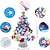 voordelige Kerstcadeauverlichting-Vilt Kerstboom met 40 LEDs DIY Wandhangende Kerstboom met Ornamenten Montessori-geïnspireerde Kerstactiviteit 30 Losse Decoraties voor Feest Ambacht Deur  Thuisdecoratie