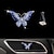 baratos Pendentes e Ornamentos para automóveis-bling cristal fragrância de carro borboleta difusor de carro ambientador clipe de ventilação prata